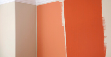 This image shows a newly painted walls of a house.